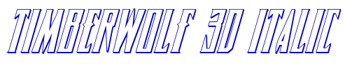 Timberwolf 3D Italic fuente